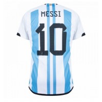 Moški Nogometni dresi Argentina Lionel Messi #10 Domači SP 2022 Kratek Rokav